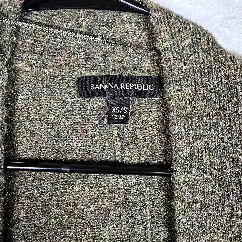Banana Republic Womens Sweater XS/S Sleeveless Cocoon 3rd Pie‎ Cardigan Moss